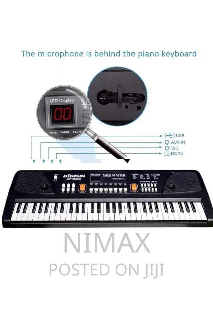 Piano 61keys With Mini Mic / Portable Piano