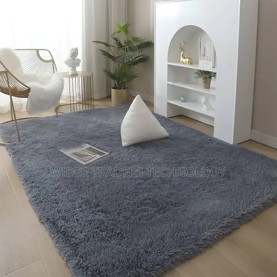 Fluffy Carpet Black,Grey and Brown