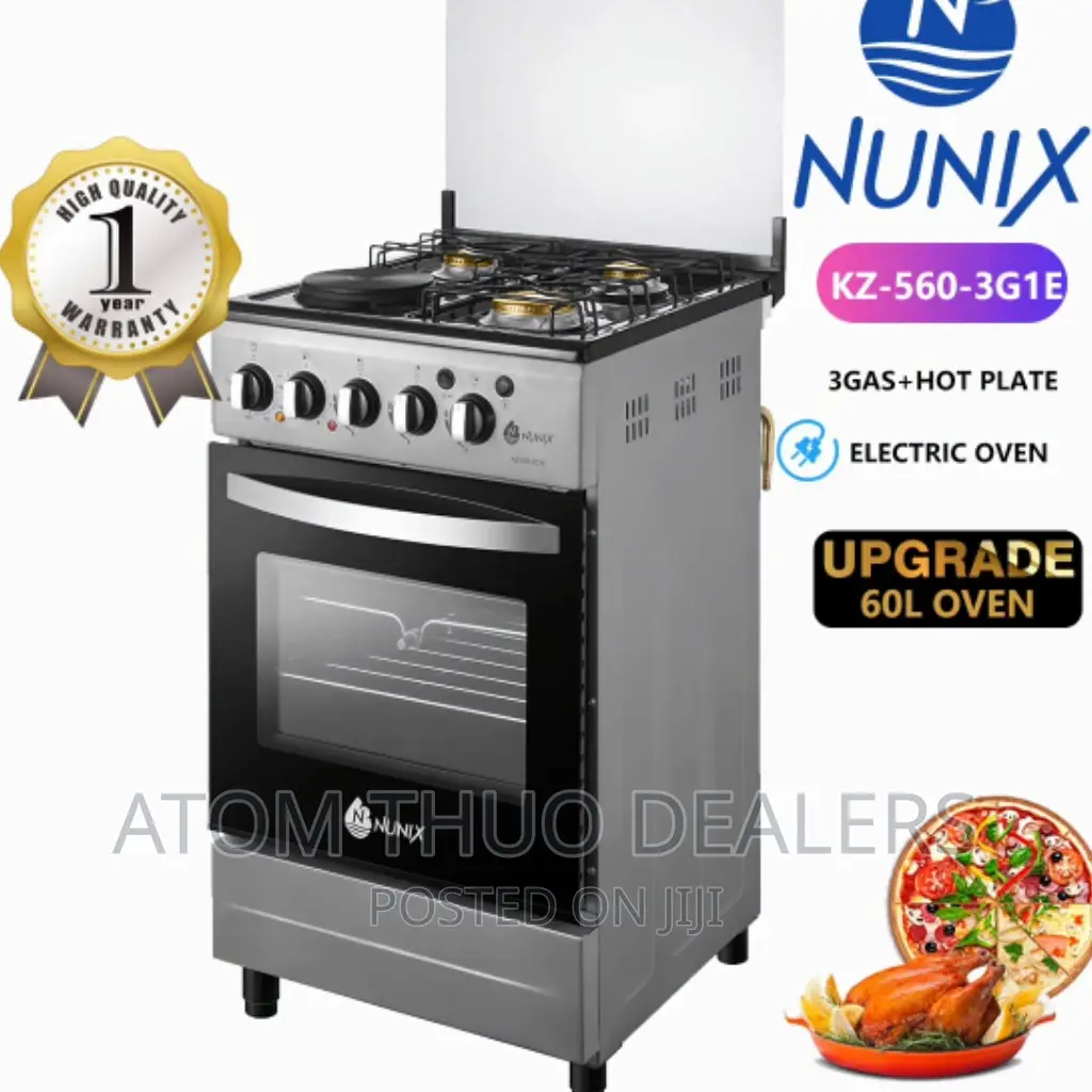 Nunix 50*60 3+1 Standing Cooker With Electric Oven 