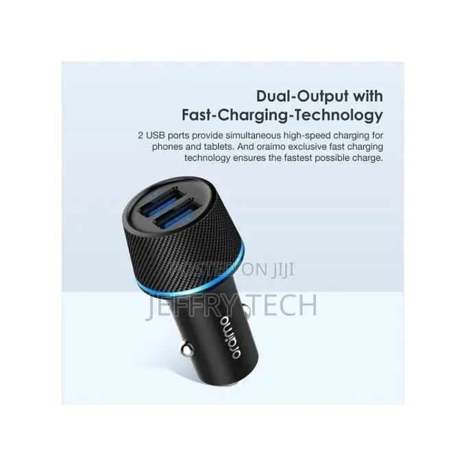 Oraimo SUPER Car Charger 2-in-1 Lightning Micro USB Cable