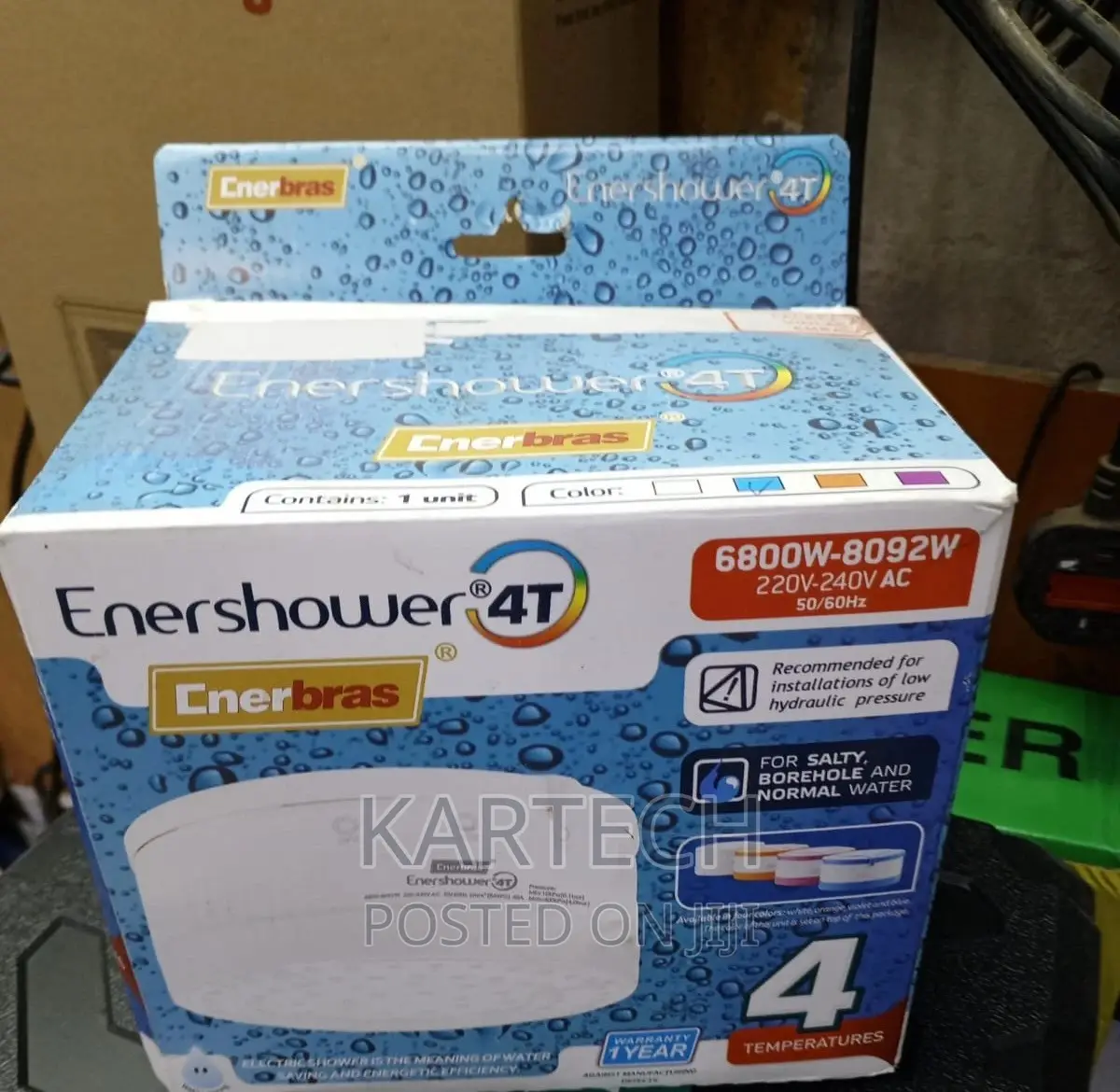 4 T Instant Shower for Salty, Borehole and Normal Water