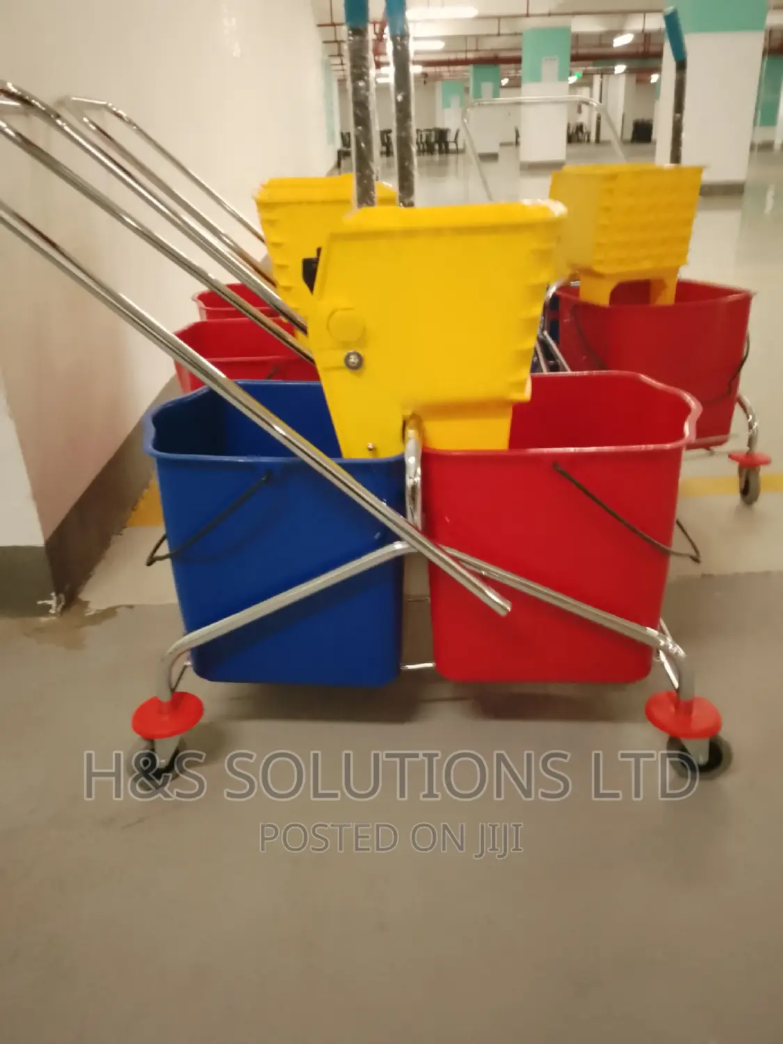 Twin Bucket Mop Trolley/ 2 in 1 Mop Trolley