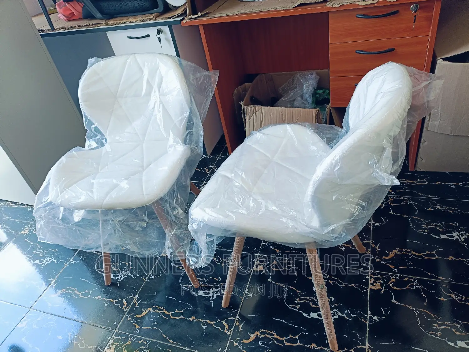 Eames Leather Covered Chair