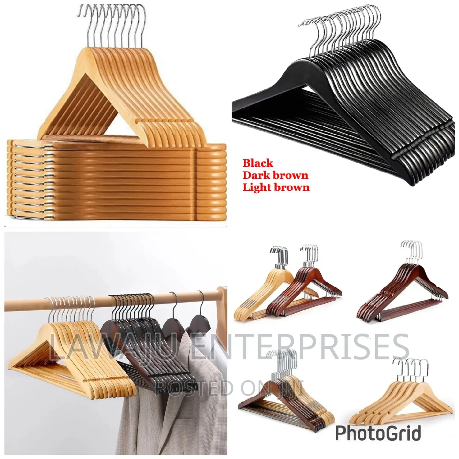 10pcs Wooden Clothes Hangers