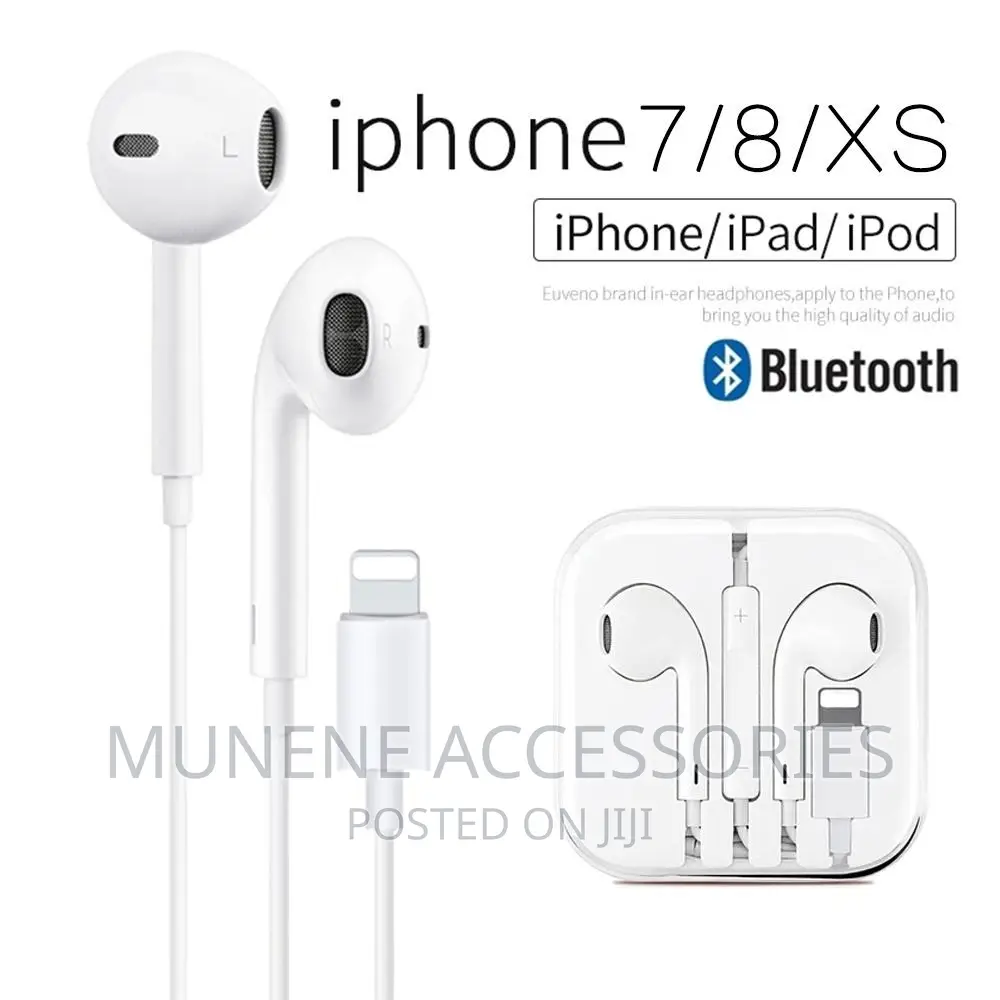 Lightning Bluetooth Wired Earphones for iPhone 6 7 8 9 Xs