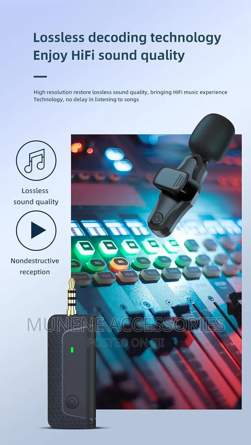 Pro 3.5MM Pro Wireless Lavalier SINGLE Microphone CAMERA.