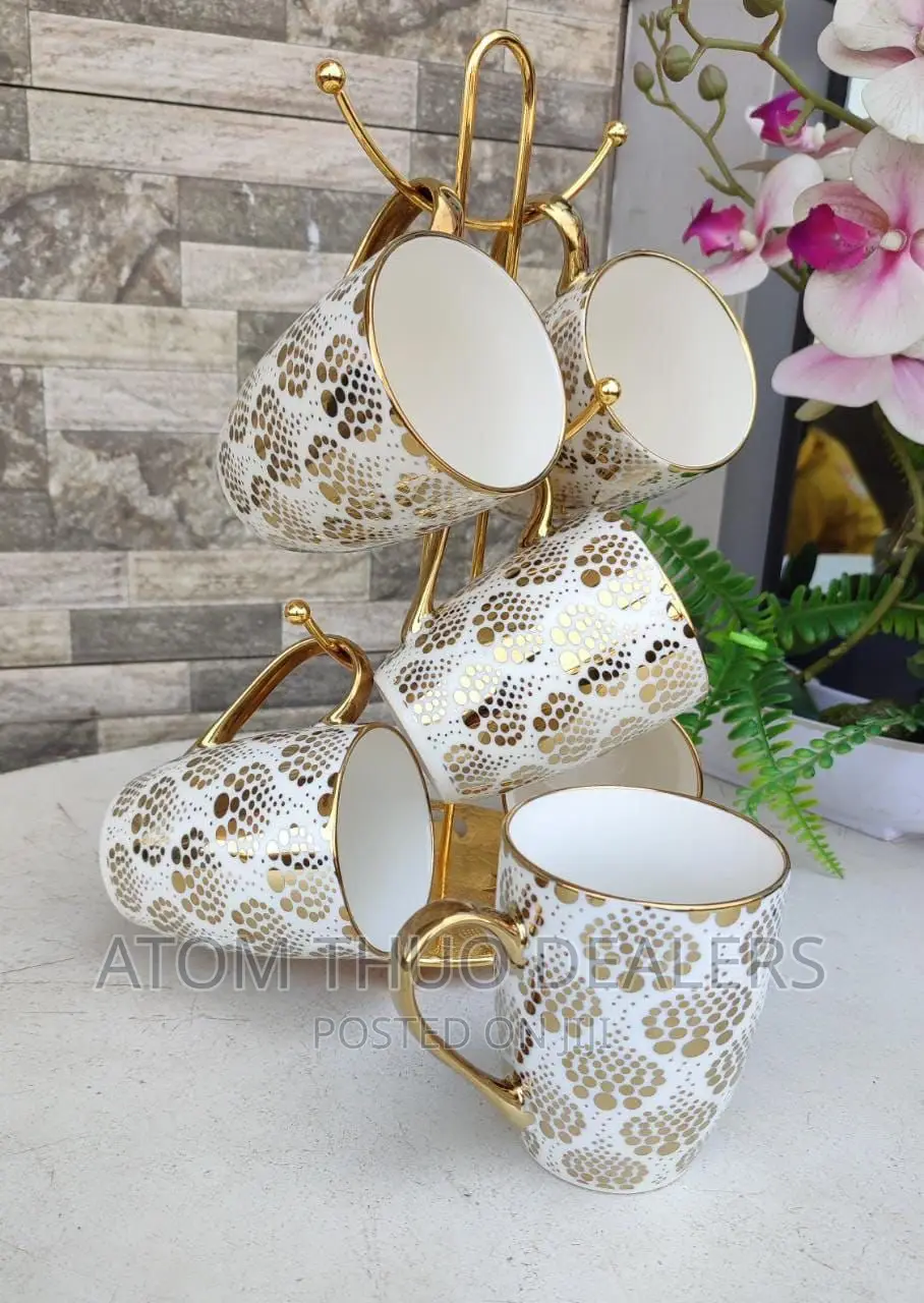 Set of 6 Golden Cups 