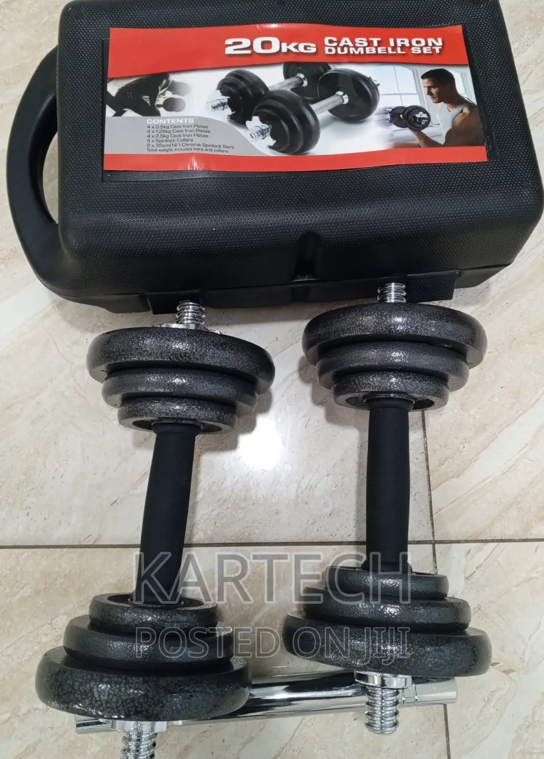 20kg Cast Iron Dumbbell Set