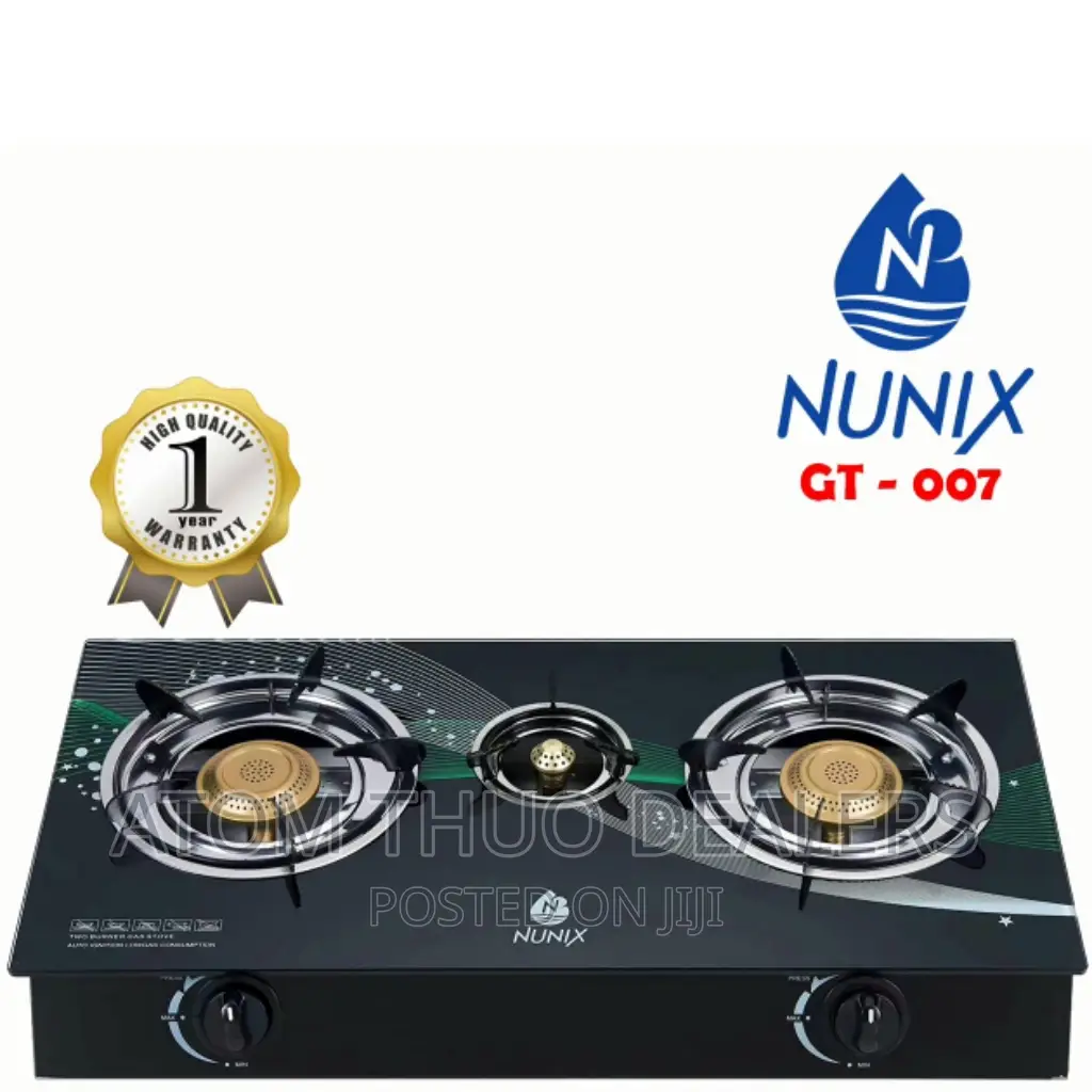 Nunix 3 Burner Glass Top Table Cooker GT-007