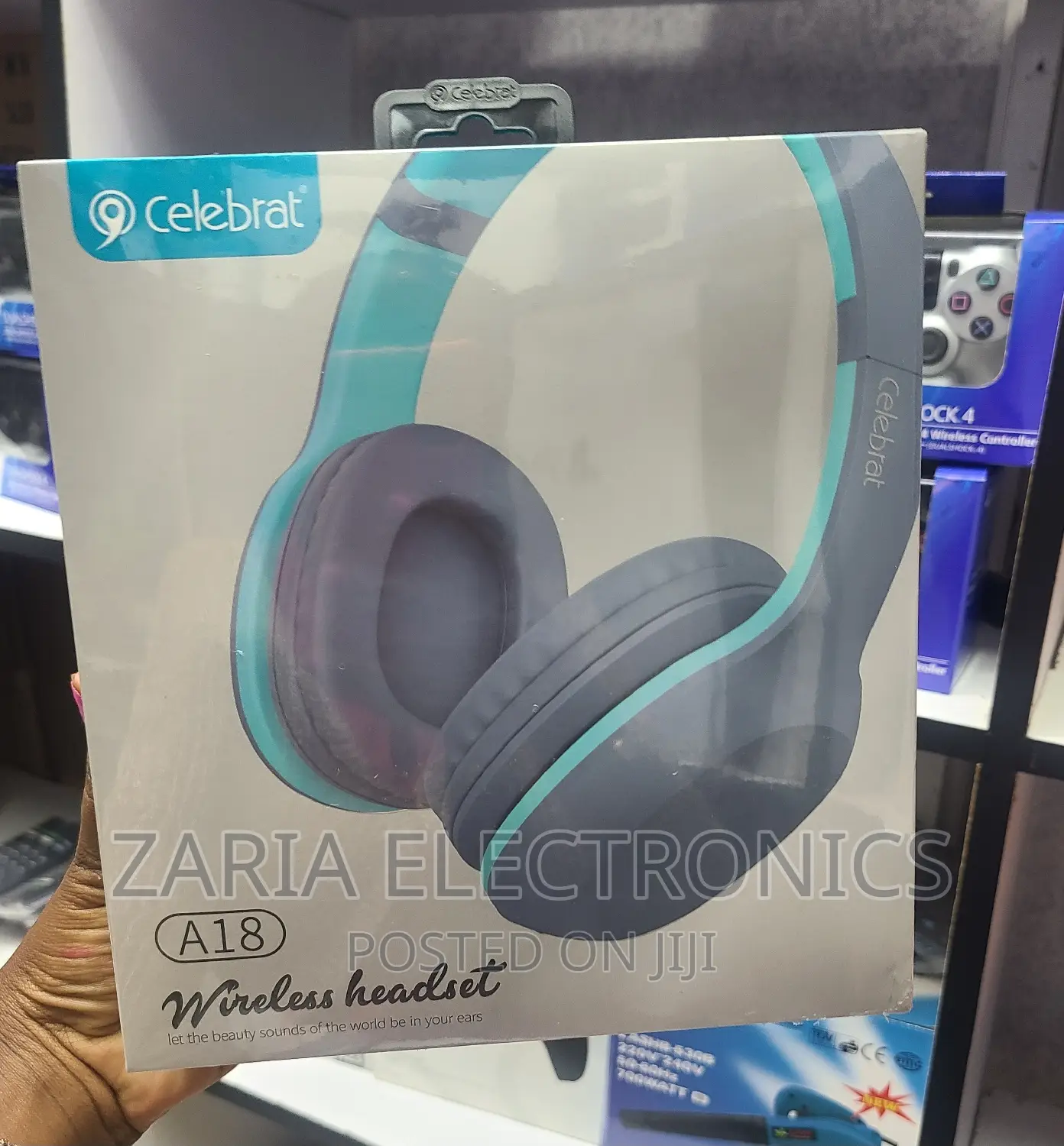 Celebrat A18 Bluetooth Wireless Headphones, Gray