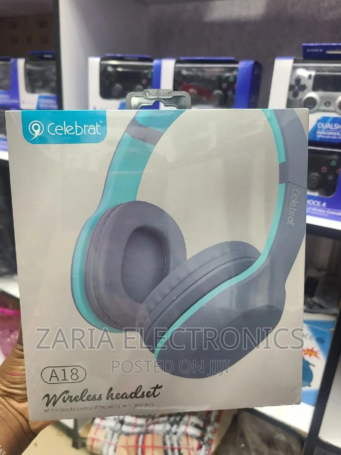Celebrat A18 Bluetooth Wireless Headphones, Gray