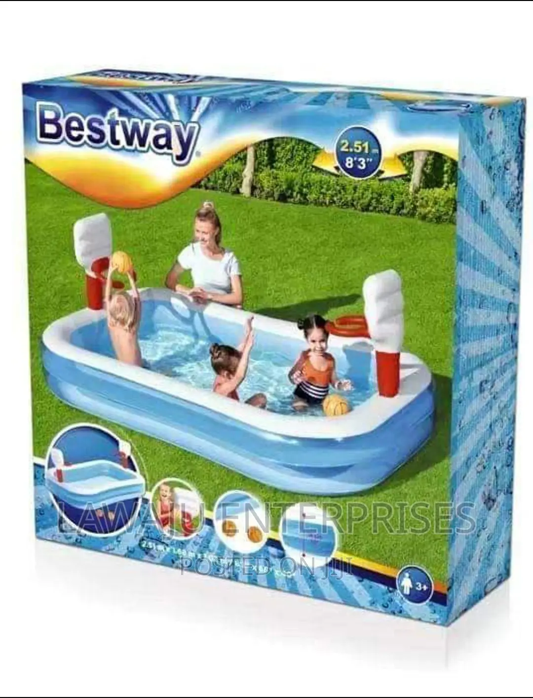 Bestway Inflatable Pool With Basket Ball Hoop