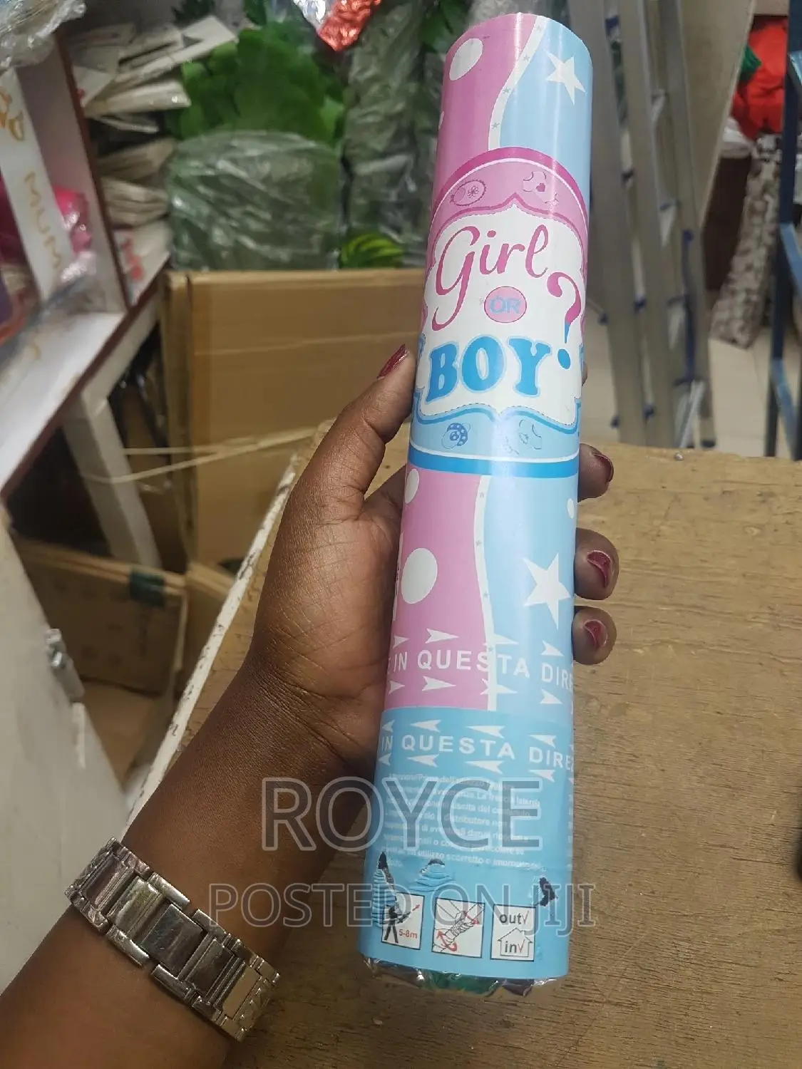 Gender Reveal Confetti Popper