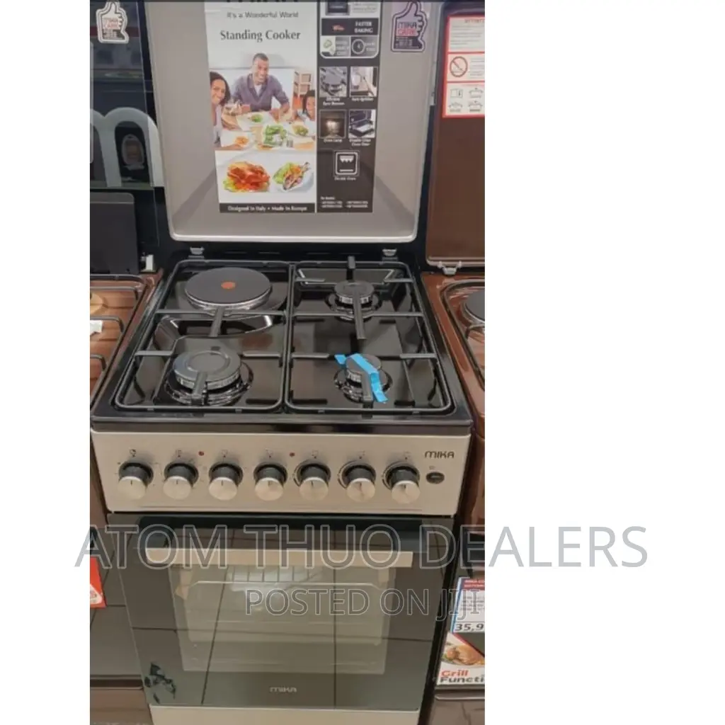 Silver Mika 50*60 3+1 Standing Cooker With Electric Oven 