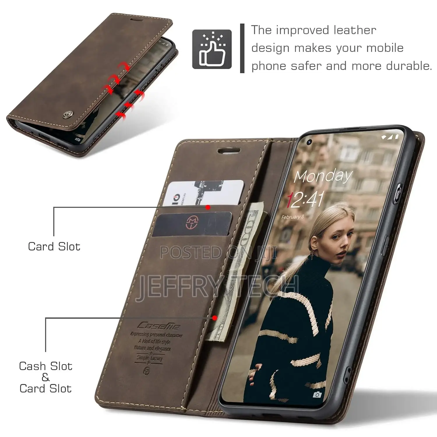 Caseme for Oneplus 11R Wallet Soft PU Leather Flip Case