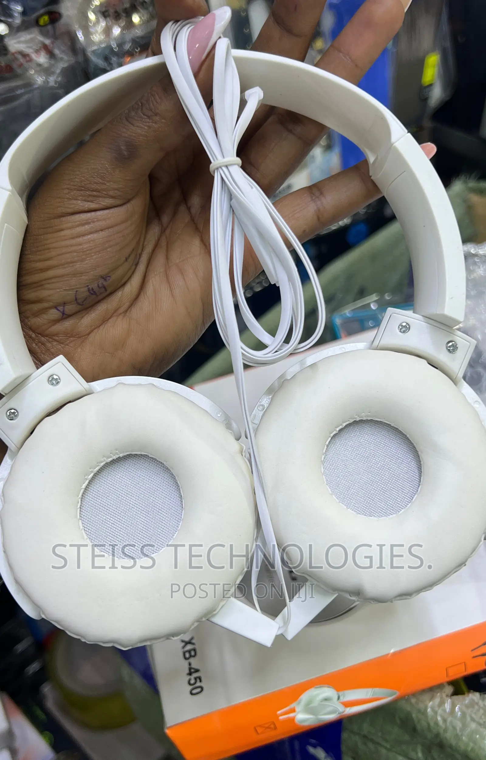 JBL Wired White Headphones.