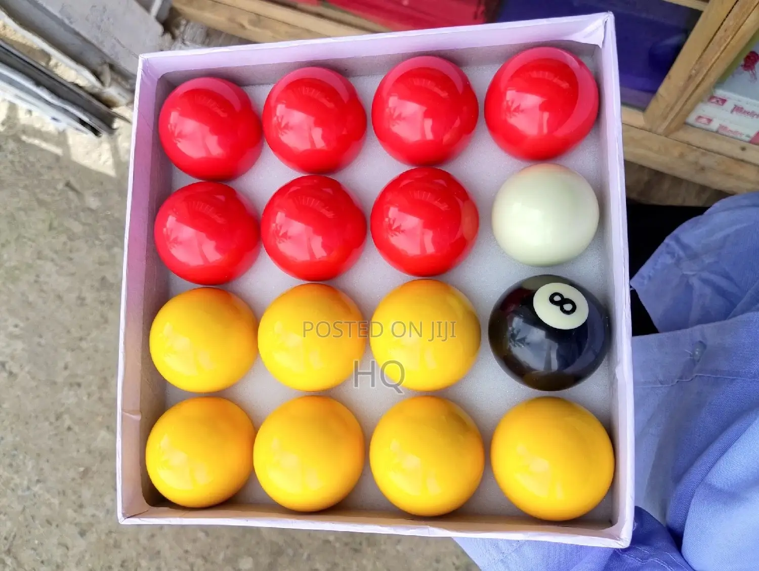 Yellow Red Black White Ball Set for Pool Table Number Less 0