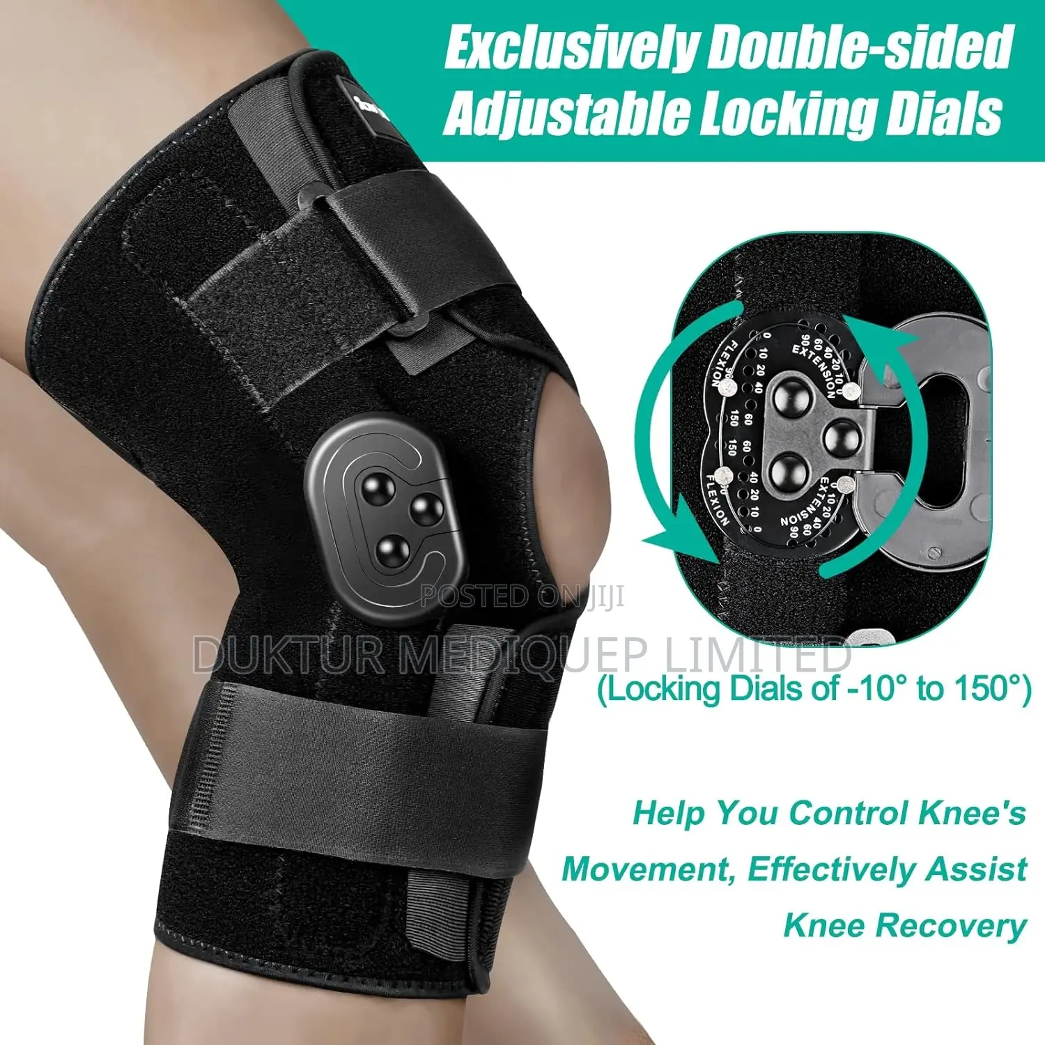 Hinged ROM Knee Support for Knee Pain, Post OP Recovery Etc