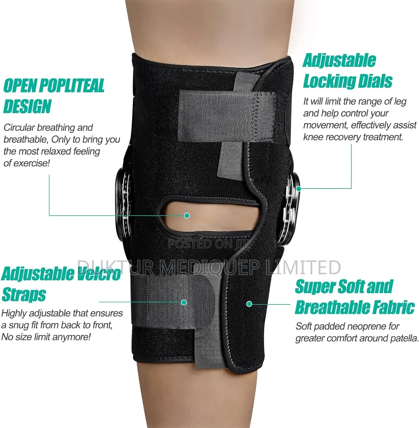 Hinged ROM Knee Support for Knee Pain, Post OP Recovery Etc