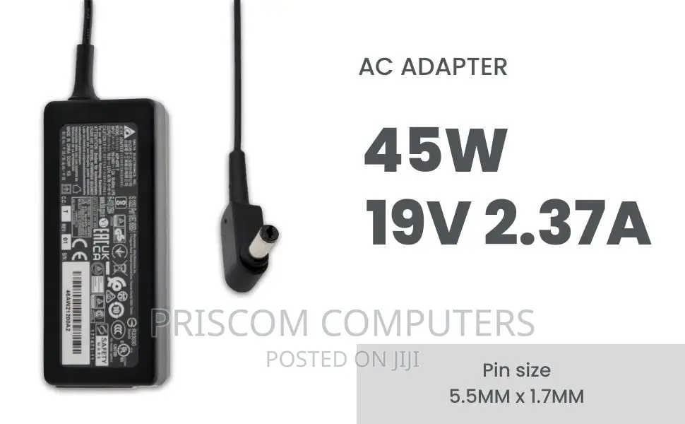 45W 19V 2.37A Acer Adapter-Charger, Acer Small Pin Charger