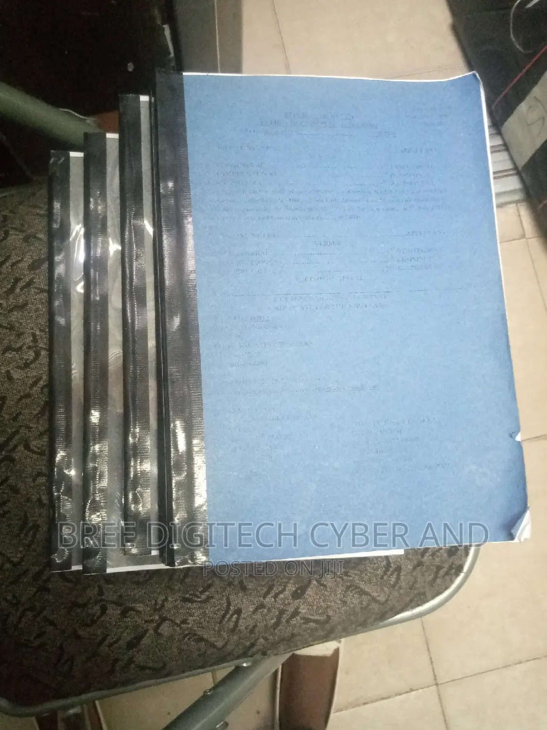Black and Blue Tape Binding