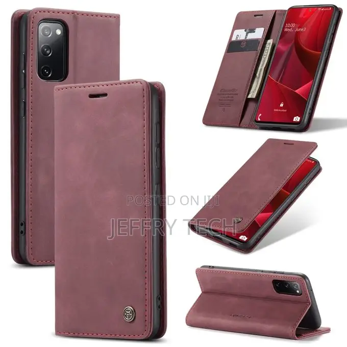 Flip Wallet Back Cover Case for Samsung Galaxy S20 FE - Brow