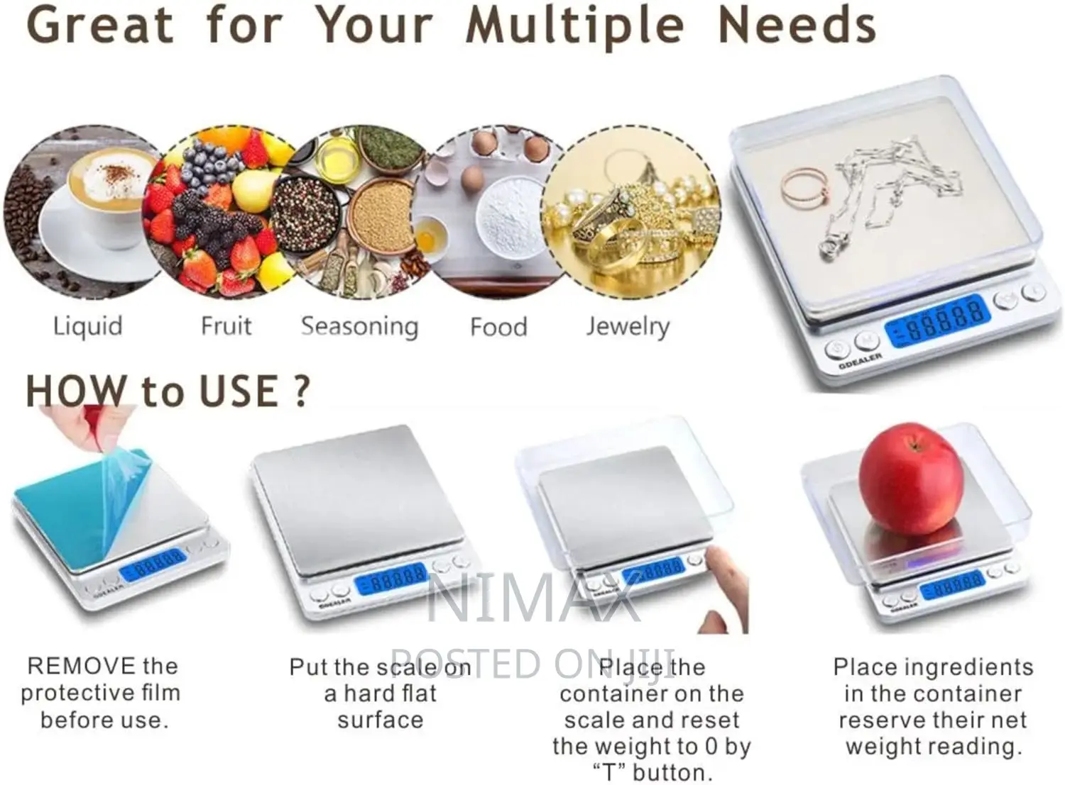 Pocket Weight Scale Portable 0.01gmsx500gms