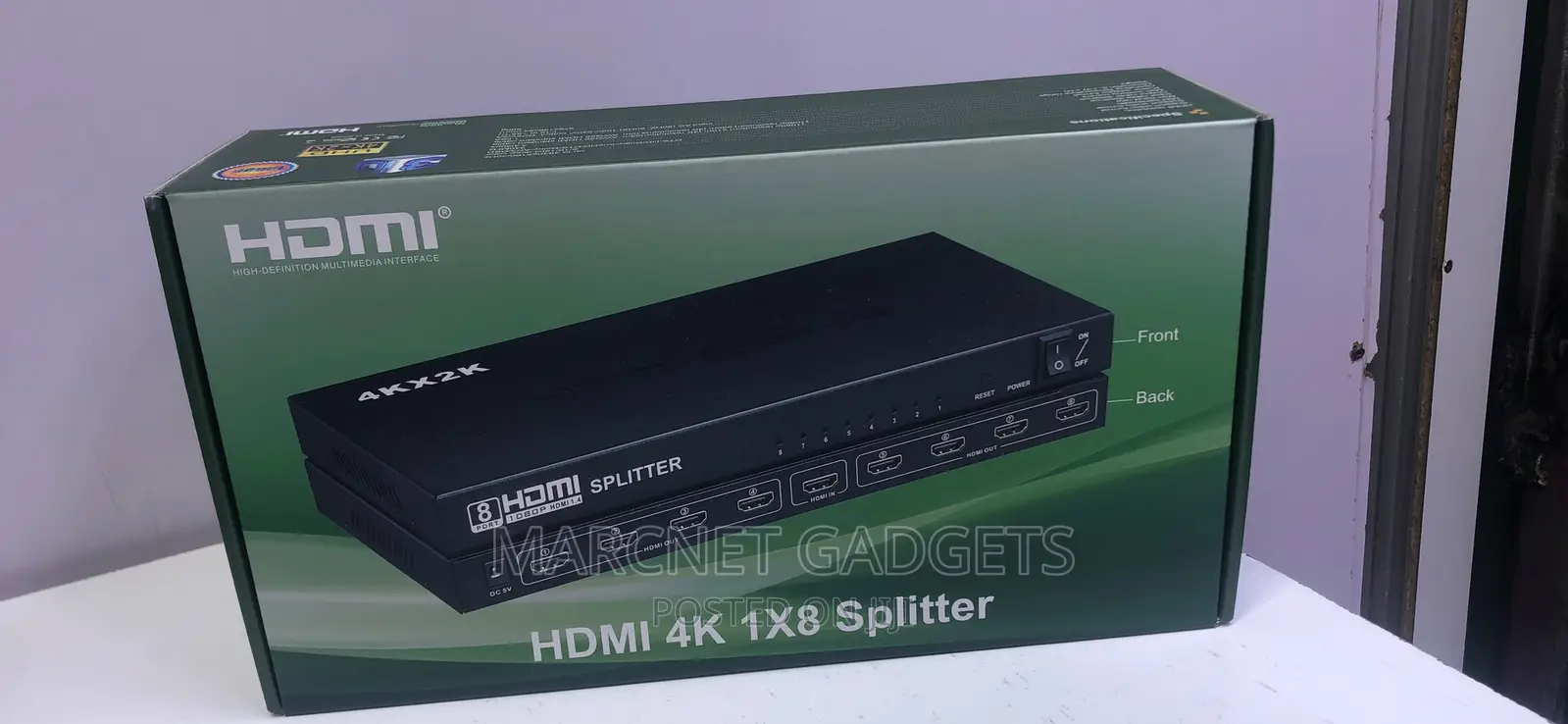 8 Way Hdmi Splitter 3.4gbps Dolby Support 8/10/12 Color