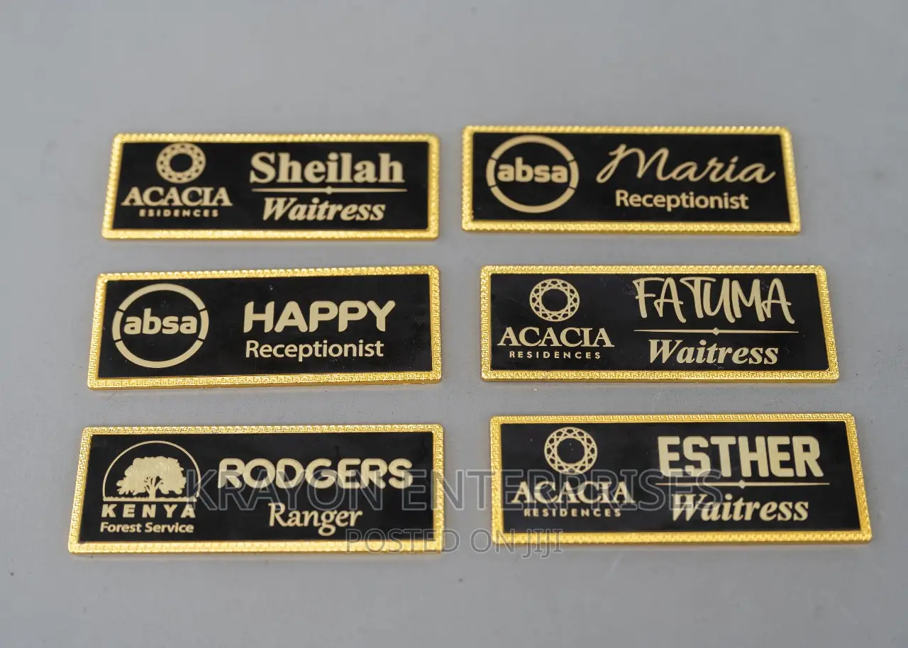 Golden Engraved Nametag