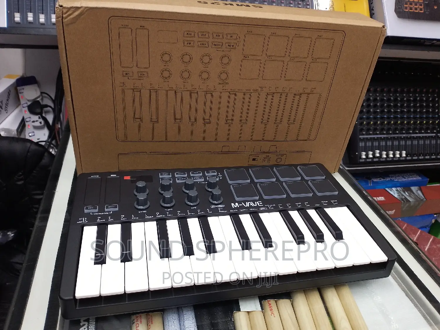 M-Wave 25key Midi Keyboard With Drumpad