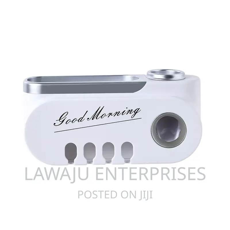 White Silver Toothpaste Dispenser