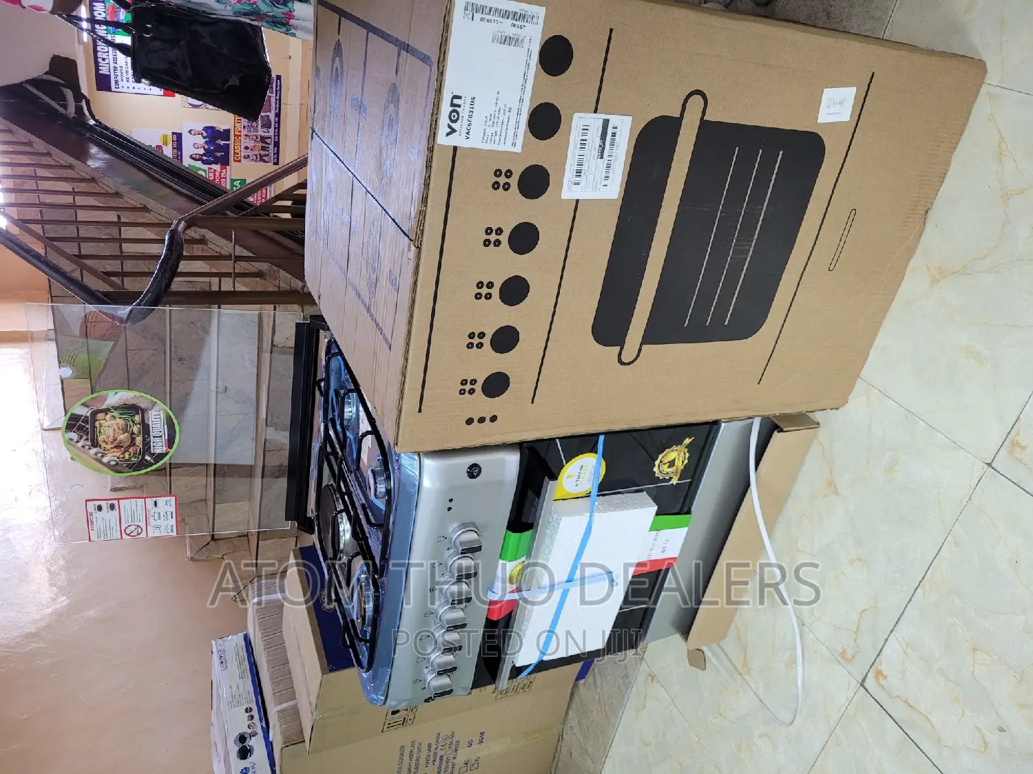 Von 3+1 Electric Oven Silver Stainless Standing Cooker