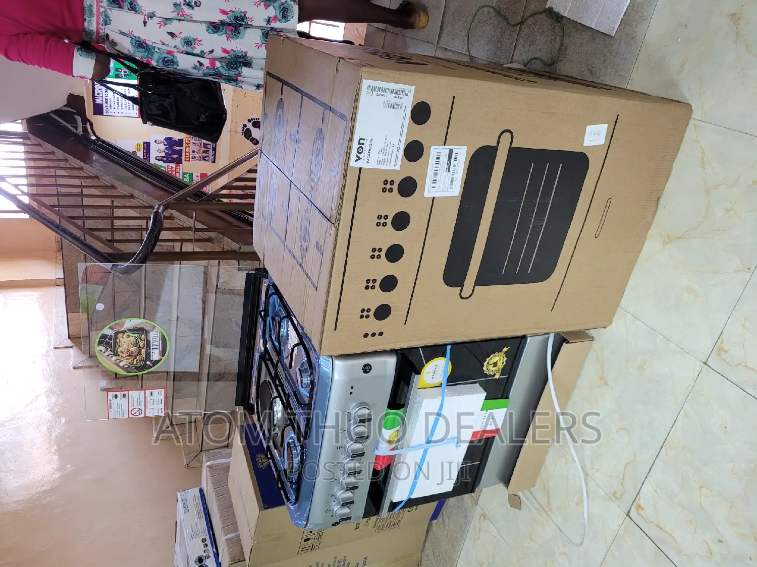 Von 3+1 Electric Oven Silver Stainless Standing Cooker