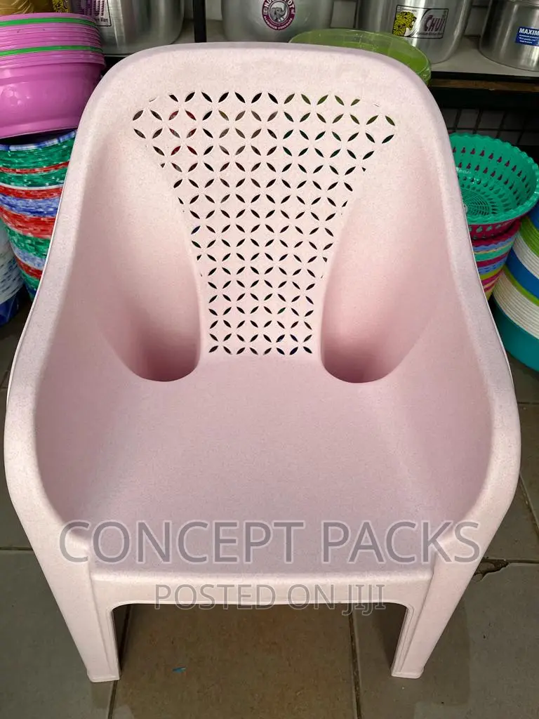 Baby Pink Plastic Chair