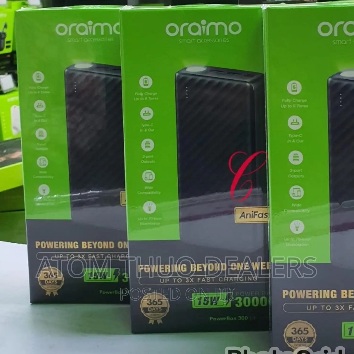 Oraimo Powerbox 300 Lit OPB-1301 30,000mah Power 