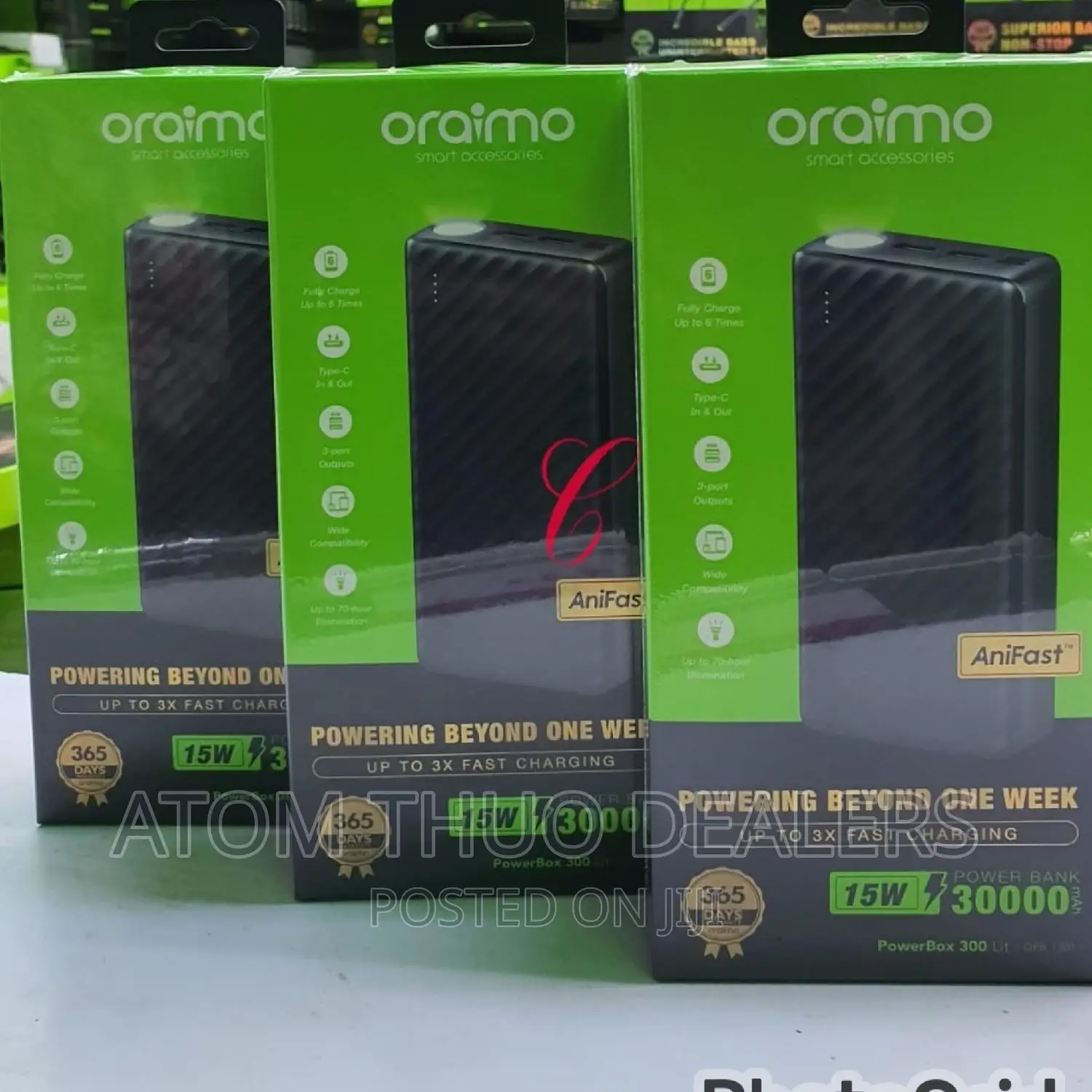 Oraimo Powerbox 300 Lit OPB-1301 30,000mah Power 