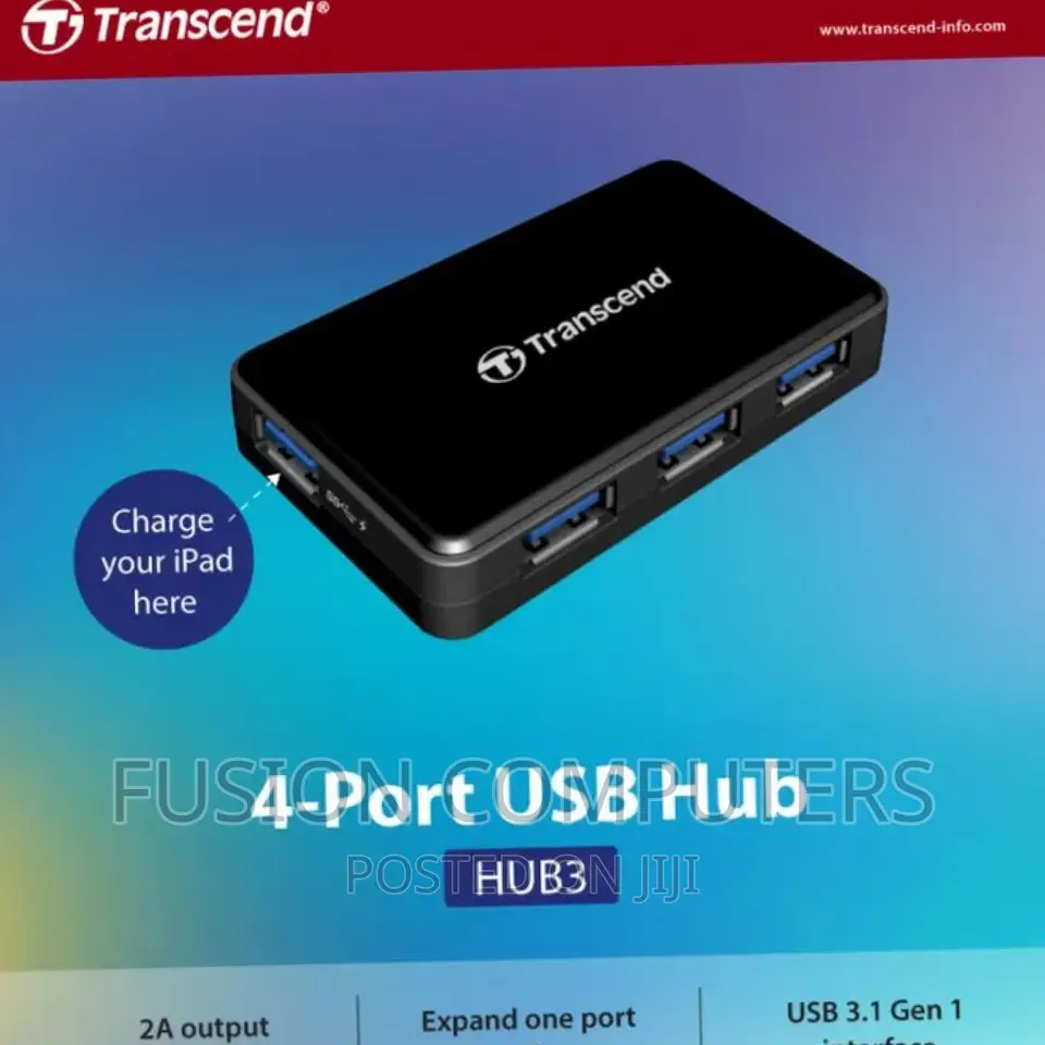 Transcend 4-Port HUB USB 3.1 Gen 1 Type C