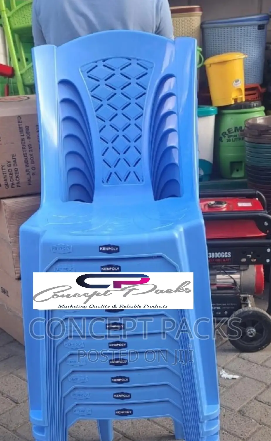 Strong Armless Plastic Chair.