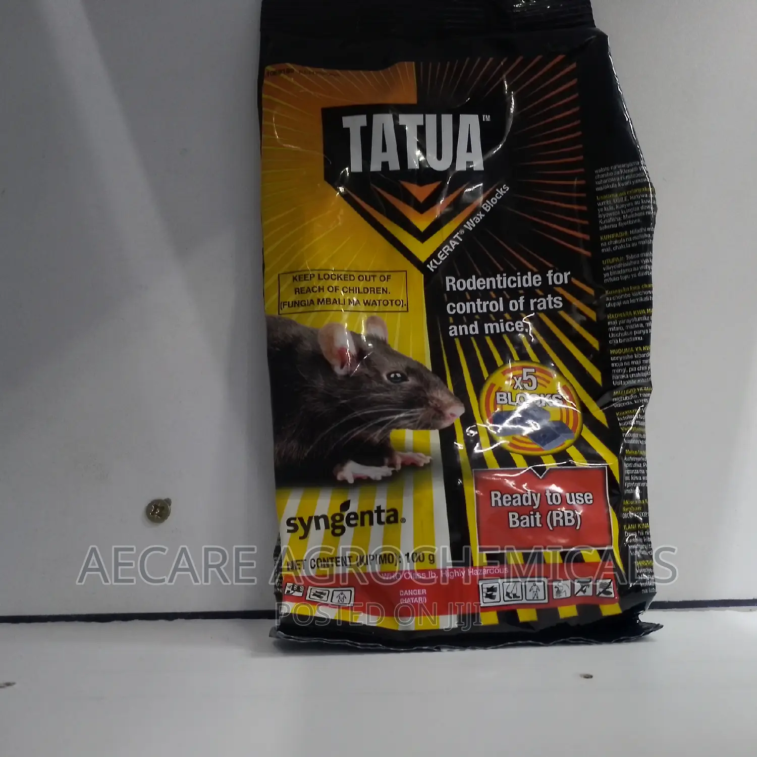 Tatua Rodenticide for Rats and Mice Control 100G (5 Blocks)