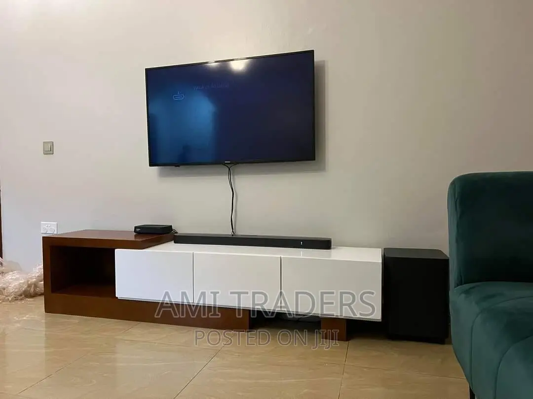 6ft Luxury Tv Stand (White Brown)
