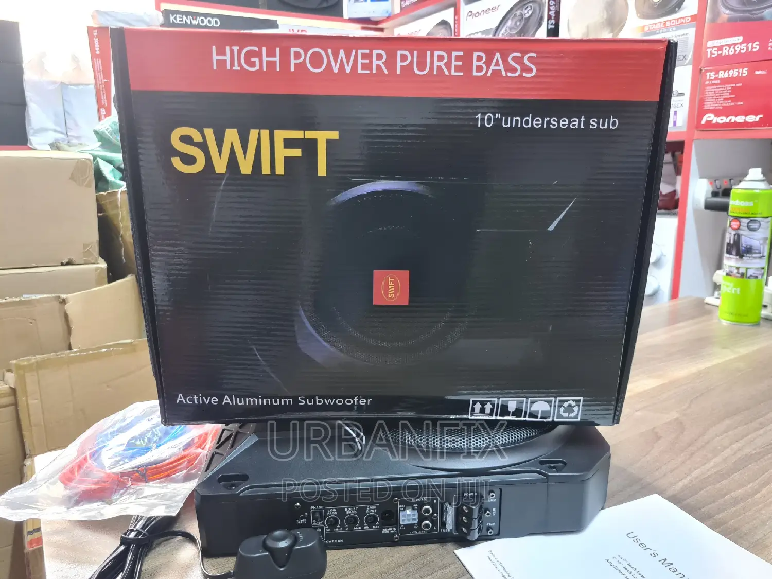 SWIFT 10 Inch 800 Watts Underseat Powerful Subwoofer