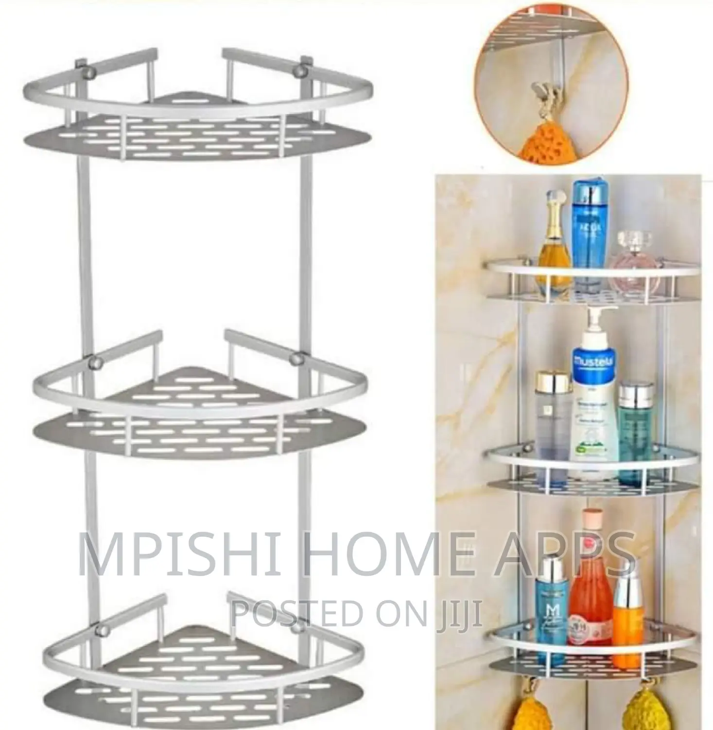 *3 Layer Aluminium Corner Shelf