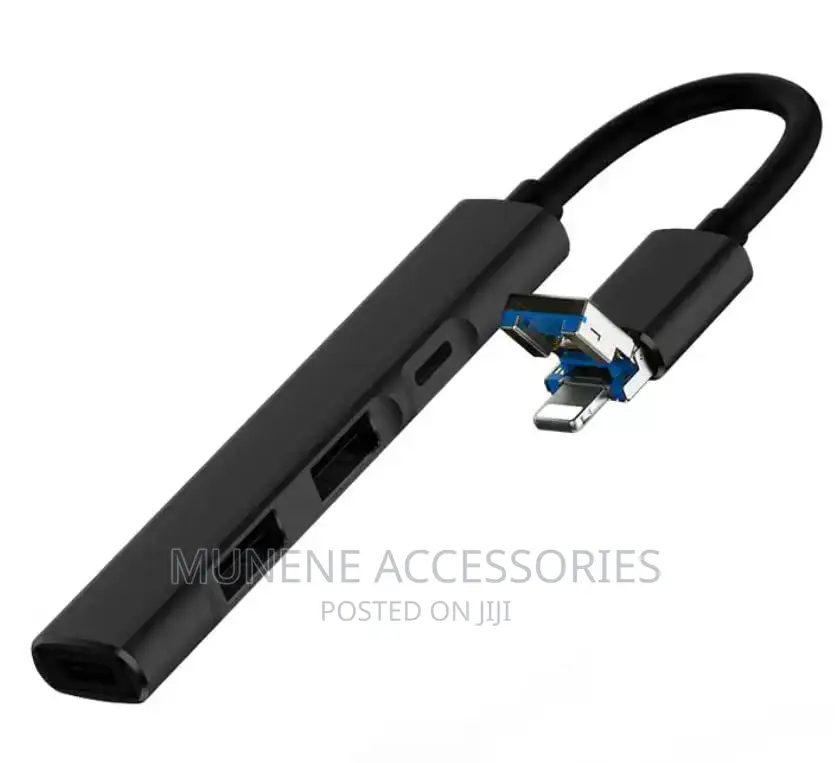 4 in 2 USB Hub Lightning to USB2.0 +Type C iPhone CONNECTOR