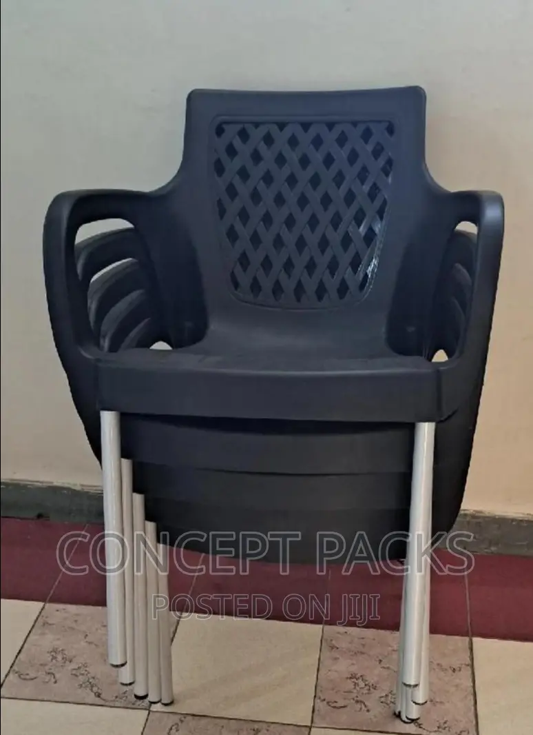 Royal Black Premium Plastic Arm Chair.