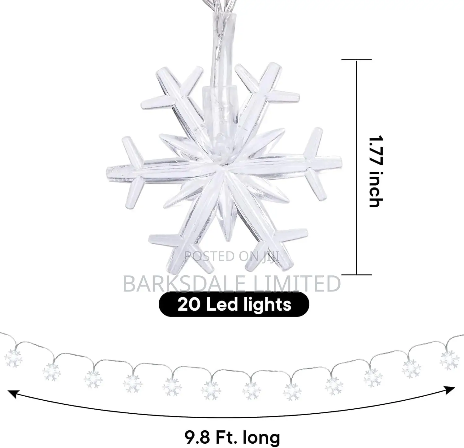 Christmas Lights 3M Snowflake String LED Fairy 240v Xmas