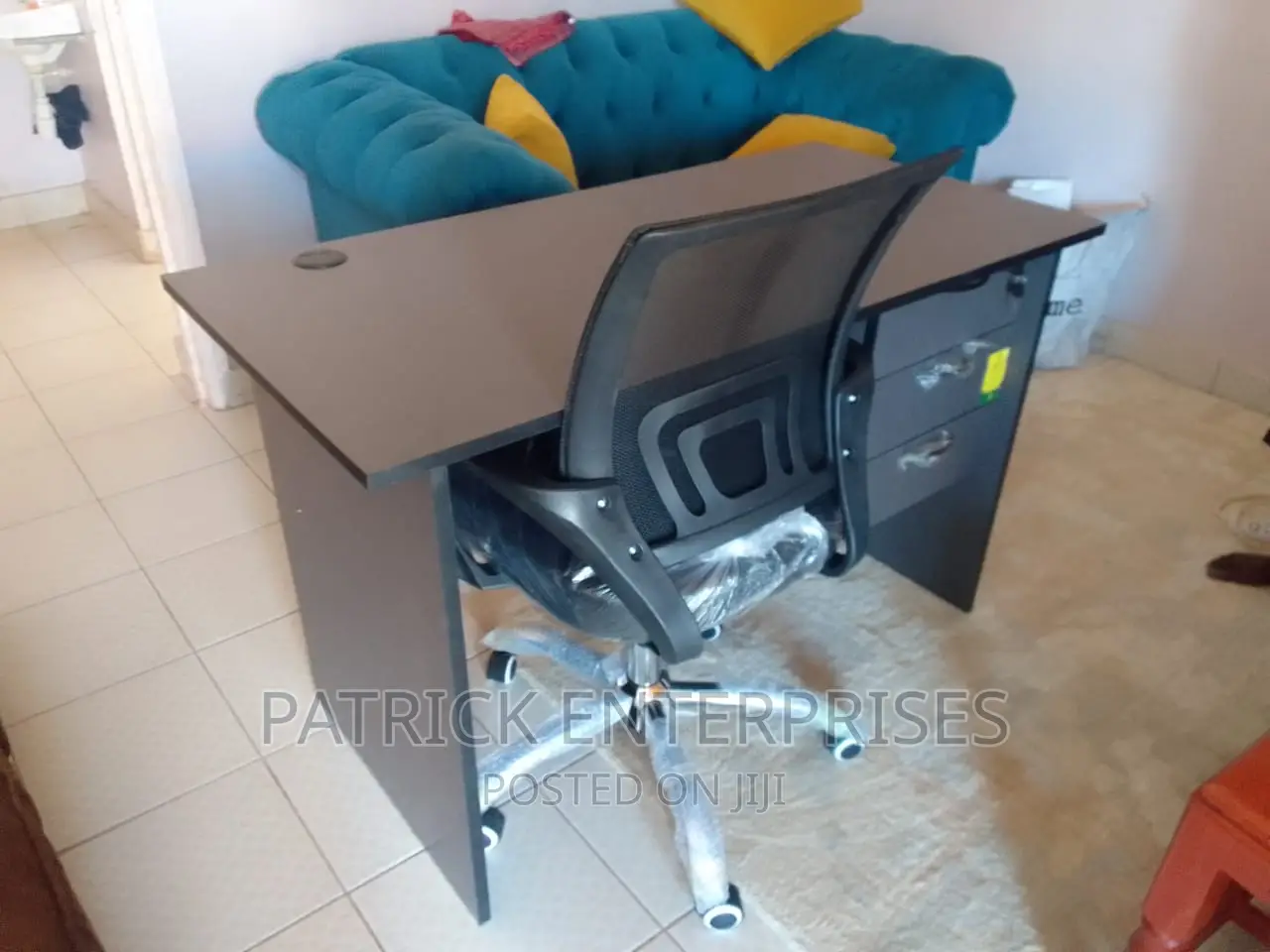 1.2 MTRS Office Desk Plus Low Back Recliner Mesh Chair