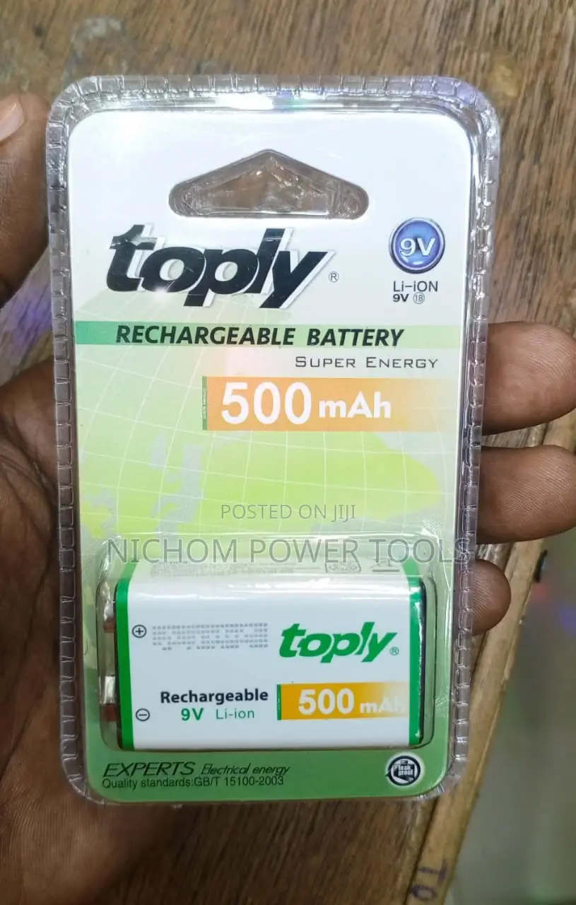 Toply 9v Rechargeable Batteries