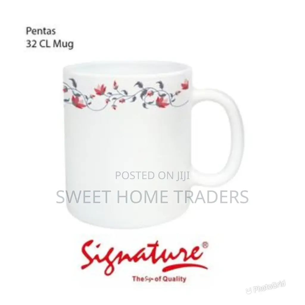 Signature 6pcs 32 Cl CERAMIC GLASS Signature Mugs
