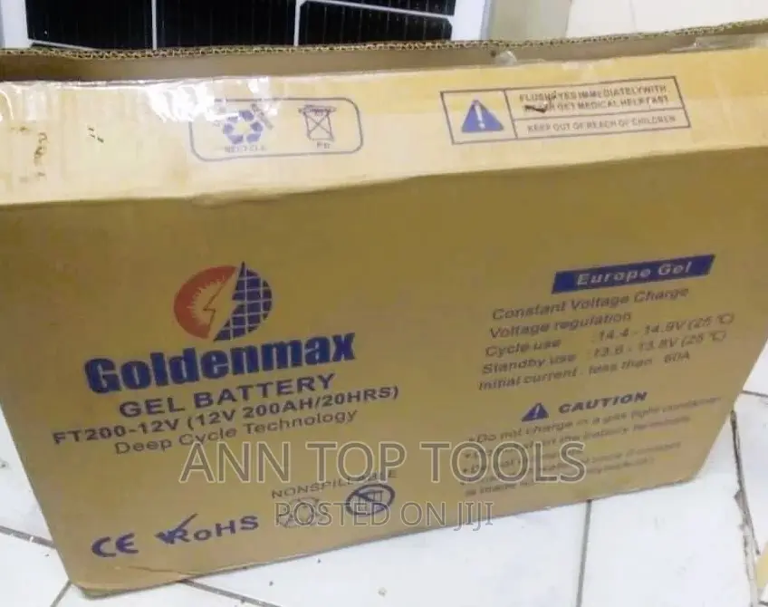 Original Goldenmax 200ah 12V Gel Slim Battery