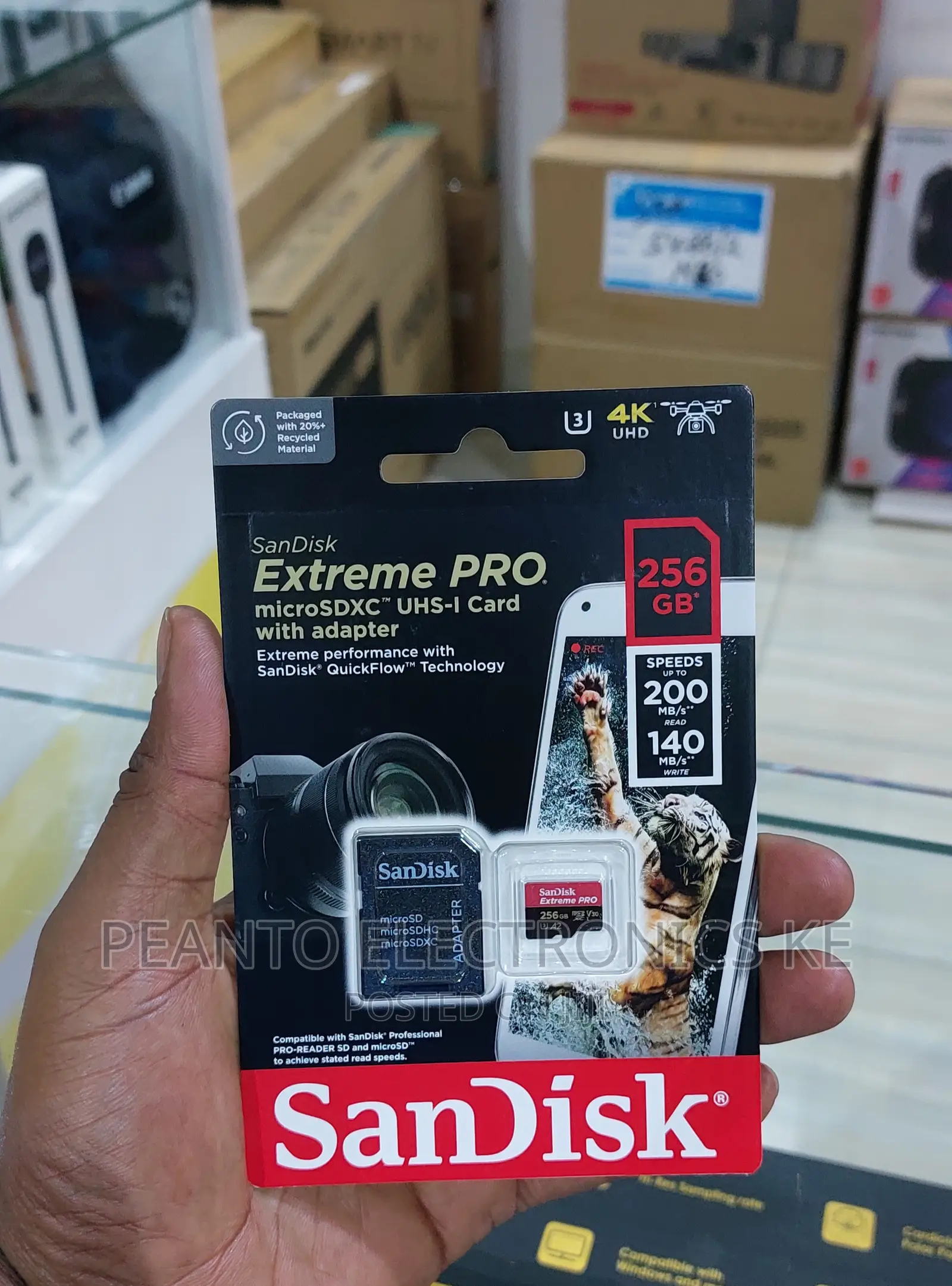 Sandisk 256gb Extreme Uhs-I Microsdxc Memory Card